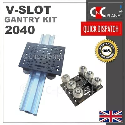 V-slot 2040 Extrusion Profile Gantry Plate Kit Cnc Router Actuator X Y Z Axis Uk • £34.95