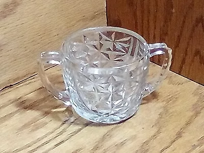 Vintage Sugar Bowl Pinwheel Design Cut Glass 3 Tall • $12.99