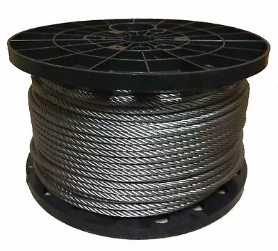 1/4  Stainless Steel Aircraft Cable Wire Rope 7x19 Type 304 (250 Feet) • $254