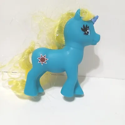 VTG Fakie Pony Horse Toy Purple Sun Blue Horn Unicorn Mini Figure 3  RARE • $7.99