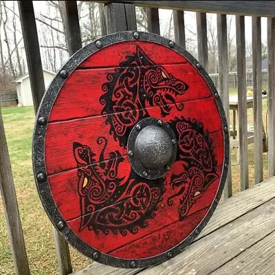 Medieval Eivor Valhalla Raven Viking Battle Shields Dragon Pattern Props Decor • $35.90