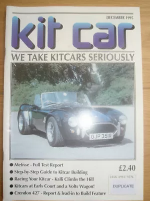 Kit Car Dec 1995 Metisse Crendon 427 • $7.47