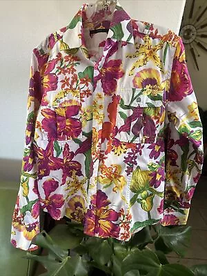 Vintage 1999 Gucci Floral - Long Sleeve Pattern Shirt Floral 41/16 Gorgeous • $399