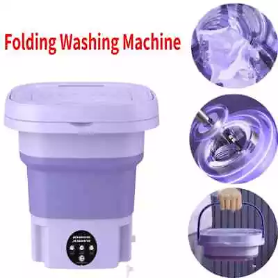 Portable Washing Machine Mini Washer Foldable Washer And Spin Dryer Small Travel • $27.98