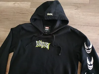 VANS X MARVEL Comics X VENOM Black Embroidered Men's Hoodie S. SMALL Fit. S/M • £26.99