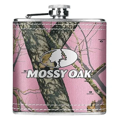 Mossy Oak Pink Camo Hip Flask Stainless Steel Fabric Wrapped • $5.97