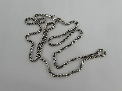 MILOR 950 Sterling Silver Byzantine & Wheat Chain Necklace  24”/ 16 G. ITALY • $65