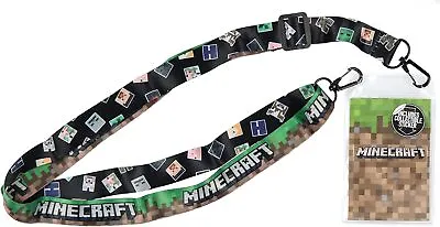 Minecraft Character Head Toss Multi-Use Lanyard Clear ID Badge Holder • $15.99
