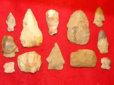 Authentic Native American Artifact  Arrowhead 11) Missouri Artifacts Points BN15 • $22