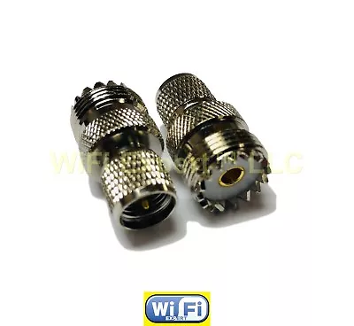 UHF Female SO239 PLUG Jack To Mini UHF PL259 Male Plug COAX Straight Adapter85B • $4.24