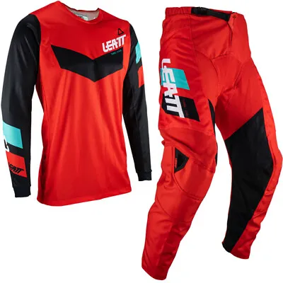 NEW Leatt 3.5 Ride Kit Red Kids Motocross Dirt Bike Gear Set • $99