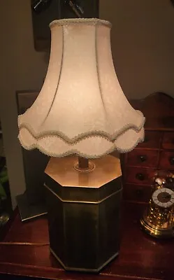 Vintage David Gerard LTD Ivory White Silk Bell Lamp Shade  W Trim 12 1/2 X 11 T • $39