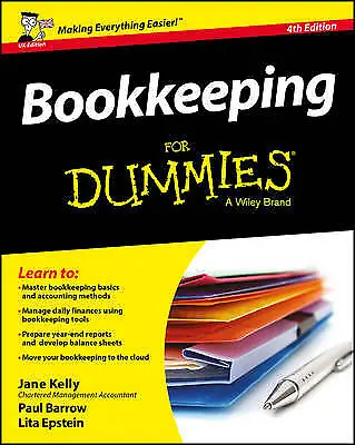 Bookkeeping For Dummies Softback 4th Edition Like New Condition  • £4.99