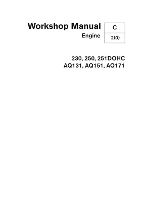 New Volvo Penta 230 250 251 DOHC AQ131 AQ151 AQ171 Service Workshop Manual   • $23
