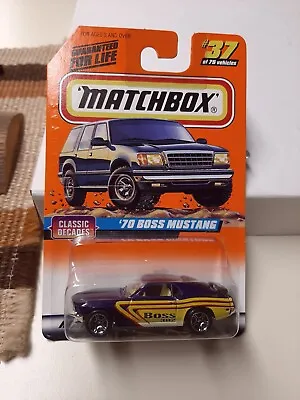 Vintage Matchbox 70 Boss Mustang #37  Purple 1997 Mip • $2.25