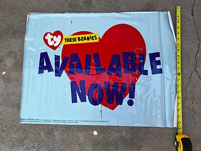 McDonalds Ty Teenie Beanie Babies 1998 Poster Display Sign #3686 Vinyl Available • $20