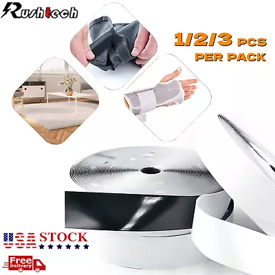 16Ft Self Adhesive Tape Hook And Loop Fastener Extra Sticky Back USA 1/2/3 PCS • $7.01