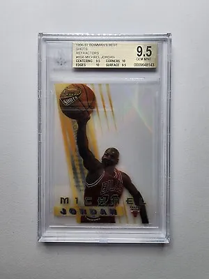 BGS 9.5 1996-97 Bowman’s Best Shots Michael Jordan Refractor #BS6 • $945.98