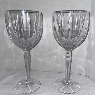 Waterford Marquis Set Of 2 Omega Vertical Cut 8.5” Crystal Wine Glass • $35