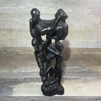 African Makonde Family Tree Of Life Wood Carving Sculpture Tanzania • $65