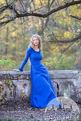 Armstreet Medieval Renaissance Linen Autumn Princess Dress Size S / 2 • $105