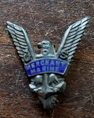 U S Merchant Marine Sterling Silver Pin 9129 • $6.99