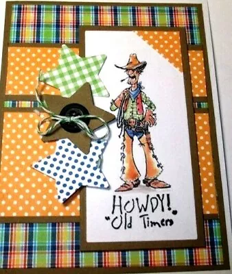 COWBOY SLIM RETIRED (U Get Photo#2) L@@K@ Example  ART IMPRESSIONS RUBBER STAMPS • $16.99