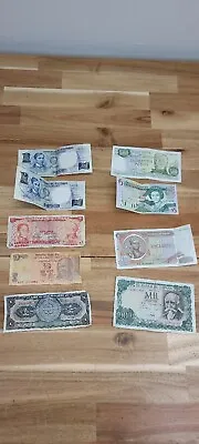 Mixed Foreign World Currency Paper Money Lot Of 9 Different Banknotes • $10