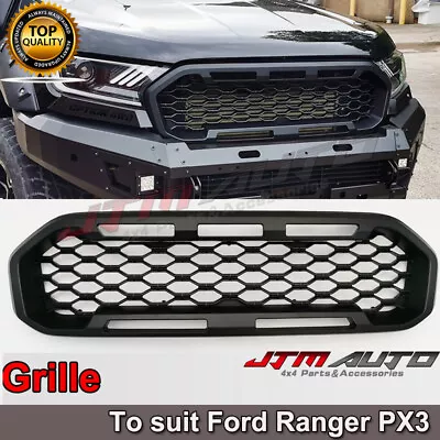 Front Mesh Grill To Suit Ford Ranger Matte Black PX3 2018-2021 XLS XLT • $188.10