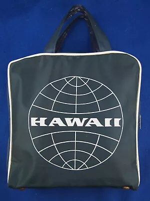 1960's Original Vintage  Pan Am Airlines Hawaii Travel Bag Dark Blue 12 X 12  • $40