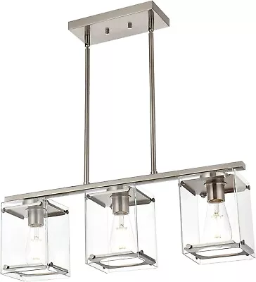 Melucee Kitchen Island Lighting Brushed Nickel 3 Lights Dining Room Light Fixtur • $62