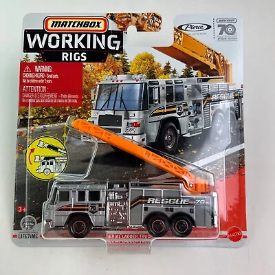 Matchbox Working Rigs 2023 Pierce Quantum Aerial Ladder Truck 10/16 Fire Truck • $9.99