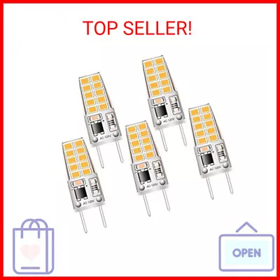 5 Pack G8 LED Bulb Soft White 2700K 120V 3W Equivalent To G8 Halogen Bulb 35W T4 • $12.69