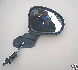 Daewoo Matiz 1998-2004 Offside Driver Side Manual Door Mirror Black Plastic • $37.30
