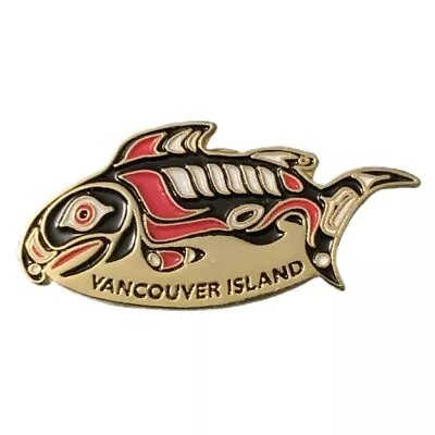 Vintage Vancouver Island Canada Fish Travel Souvenir Pin • $8.99