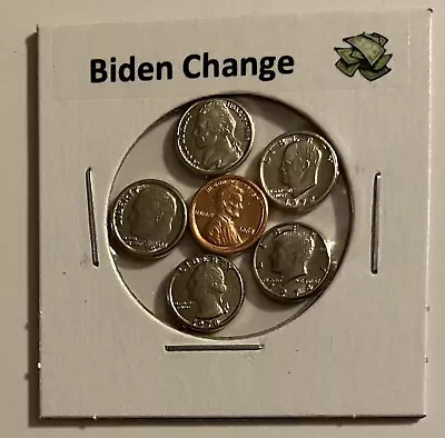   Biden Change   - Modern Mini U.s. Coins Set In Holder   • $7.98