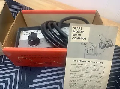 Vintage Craftsman Solid State Motor Speed Control Model 25144 • $99