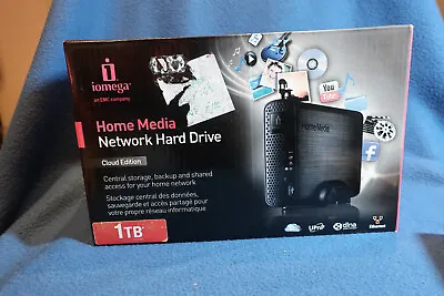 Iomega Home Media Network HDD Hard Drive Cloud Edition 1TB Home Network NEW RARE • £45