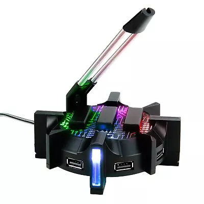 Pro Gaming Mouse Bungee Cable Holder With 4 Port USB Hub - Cord Holder With 7... • $35.51