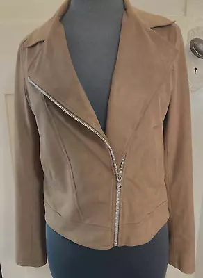 Uniqlo Ladies Brown Suede Jacket Small Used • $30