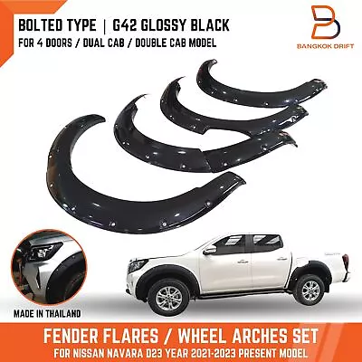 G42 Black 6  Bolted Fender Flare Arch For Nissan Navara Np300 D23 21-23 4 DOORS • $571.95