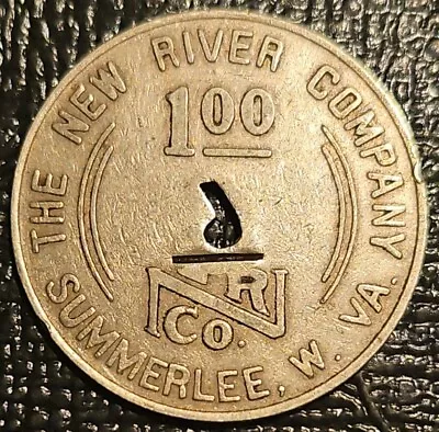 The New River Company $1 Coal Mining Scrip Token Summerlee Wv Coin Medal • $17.49