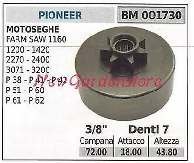 Pinion Pioneer Engine Chainsaw Farm Saw 1160 1200 1420 3/8   Teeth 7 001730 • $70.26