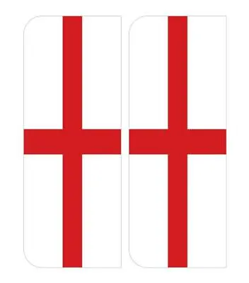 2 England Flag St. George Car Stickers Number Plate Vinyl Country Flag Adhesive • £3.49