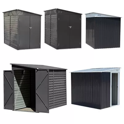 5x9/5x7/5x3 Ft Garden Shed Bicycle Shed Bike Tool Storage House Galvanized Steel • £165.95