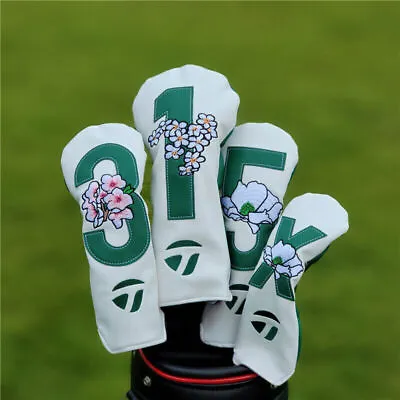 Golf Iron Blade Mallet Putter Head Cover Taylormade Classic Flower White Green • $121.69