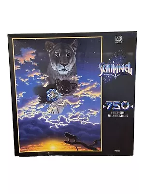 Milton Bradley Jigsaw Puzzle Schim Schimmel Art Lions Planet Earth Precious 750p • $28