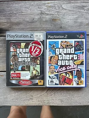 PlayStation 2 Games Grand Theft Auto Vice City San Andreas • $50