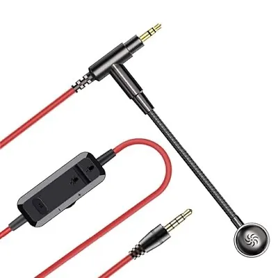 OneOdio 3.5mm Aux Audio Cable With Noise Cancelling Microphone Volume Control 2M • £12.99