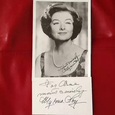Myrna Loy SIGNED Card Photo  Thin Man Series Perfect Wife MGM Movie Actress  • $34
